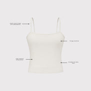 Coney-White Slip Camisole