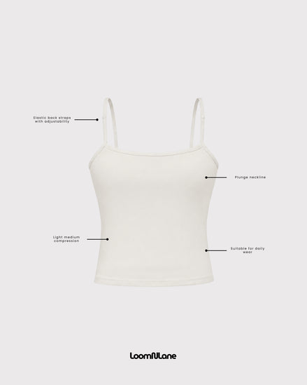 Coney-White Slip Camisole