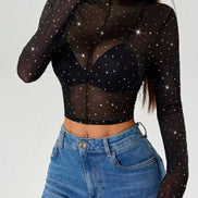 Stardom-Mesh Crop Top