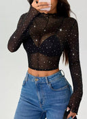 Stardom-Mesh Crop Top