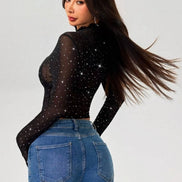 Stardom-Mesh Crop Top